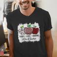 Teach Love Inspire Pre-k Teacher Apple Leopard Red Plain Men's V-Neck T-Shirt, funny gift Teach Love Inspire Pre-k Teacher Apple Leopard Red Plain Men's V-Neck T-Shirt, funny gift