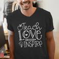 Teach Love Inspire Retro Teacher Kids Back To School Men's V-Neck T-Shirt, funny gift Teach Love Inspire Retro Teacher Kids Back To School Men's V-Neck T-Shirt, funny gift