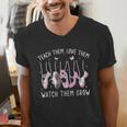 Teach Them Love Them Watch Them Grow Ballet Dance Teacher Men's V-Neck T-Shirt, funny gift