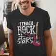 I Teach Rock Stars Music Teacher Guitar Player Men's V-Neck T-Shirt, funny gift I Teach Rock Stars Music Teacher Guitar Player Men's V-Neck T-Shirt, funny gift