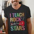 I Teach Rockstars Band Vibes Teacher Rocks My Music Teaching Men's V-Neck T-Shirt, funny gift I Teach Rockstars Band Vibes Teacher Rocks My Music Teaching Men's V-Neck T-Shirt, funny gift