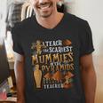 Teach The Scariest Mummies Halloween Social Studies Teacher Men Women Men's V-Neck T-Shirt, funny gift Teach The Scariest Mummies Halloween Social Studies Teacher Men Women Men's V-Neck T-Shirt, funny gift