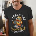 I Teach The Sweetest Duckies Teacher Rubber Duck Teaching Men's V-Neck T-Shirt, funny gift I Teach The Sweetest Duckies Teacher Rubber Duck Teaching Men's V-Neck T-Shirt, funny gift