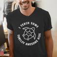 I Teach Some Turtley Awesome Kids Teacher Turtle Pun Men's V-Neck T-Shirt, funny gift I Teach Some Turtley Awesome Kids Teacher Turtle Pun Men's V-Neck T-Shirt, funny gift