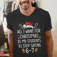 Teacher 67 Christmas Six Seven 6-7 For Men Women Humor Men's V-Neck T-Shirt, funny gift Teacher 67 Christmas Six Seven 6-7 For Men Women Humor Men's V-Neck T-Shirt, funny gift