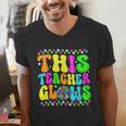 This Teacher 80s 90s Teachers's Day Glows Last Day Of School Men's V-Neck T-Shirt, 90s Teacher Shirts, funny gift This Teacher 80s 90s Teachers's Day Glows Last Day Of School Men's V-Neck T-Shirt, 90s Teacher Shirts, funny gift