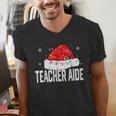 Teacher Aide Christmas Women Family Matching Group Xmas Men's V-Neck T-Shirt, funny gift Teacher Aide Christmas Women Family Matching Group Xmas Men's V-Neck T-Shirt, funny gift