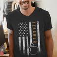 Teacher American Flag Teacher's Day Teaching Men's V-Neck T-Shirt, funny gift