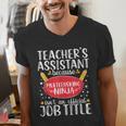 Teacher Assistant Teaching School Ninja Appreciation Men's V-Neck T-Shirt, funny gift