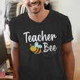 Teacher Bee Bumblebee Back To School Men's V-Neck T-Shirt, funny gift