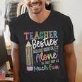 Teacher Besties Because Going Crazy Alone Is Not As Much Fun Men's V-Neck T-Shirt, funny gift Teacher Besties Because Going Crazy Alone Is Not As Much Fun Men's V-Neck T-Shirt, funny gift