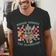 Teacher Christmas Rockin' Around The Classroom Men Women Kids Men's V-Neck T-Shirt, funny gift Teacher Christmas Rockin' Around The Classroom Men Women Kids Men's V-Neck T-Shirt, funny gift