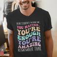 Teacher Dear Students Behind Me 1st Day Of School On Back Men's V-Neck T-Shirt, funny gift Teacher Dear Students Behind Me 1st Day Of School On Back Men's V-Neck T-Shirt, funny gift