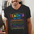 Teacher Definition Teaching School Teacher Men's V-Neck T-Shirt, funny gift