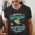 Teacher We All Different But In This Class We Swim Together Men's V-Neck T-Shirt, funny gift Teacher We All Different But In This Class We Swim Together Men's V-Neck T-Shirt, funny gift