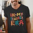 In My Teacher Era First Day Of School Back To School Retro Men's V-Neck T-Shirt, funny gift In My Teacher Era First Day Of School Back To School Retro Men's V-Neck T-Shirt, funny gift