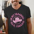 In My Teacher Era Yeehaw Pink Teacher Western Cowgirl Men's V-Neck T-Shirt, funny gift In My Teacher Era Yeehaw Pink Teacher Western Cowgirl Men's V-Neck T-Shirt, funny gift