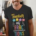Teacher Of Fractions For Math Teacher Men's V-Neck T-Shirt, funny gift Teacher Of Fractions For Math Teacher Men's V-Neck T-Shirt, funny gift