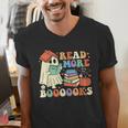 Teacher Halloween Cute Booooks Ghost Read More Books Men's V-Neck T-Shirt, funny gift Teacher Halloween Cute Booooks Ghost Read More Books Men's V-Neck T-Shirt, funny gift