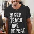 Teacher Hiking Shirt Teaching Hiker T Shirt Men's V-Neck T-Shirt, funny gift