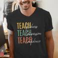 Teacher Kindness Compassion Confidence Teaching Men's V-Neck T-Shirt, funny gift Teacher Kindness Compassion Confidence Teaching Men's V-Neck T-Shirt, funny gift
