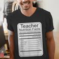 Teacher Nutrition Facts Teachers Nutritional Fact Men's V-Neck T-Shirt, funny gift