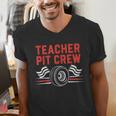 Teacher Pit Crew Race Car Driver Costume Men Women Kids Men's V-Neck T-Shirt, funny gift