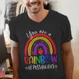 Teacher You Are a Rainbow Of Possibilities Funny Men's V-Neck T-Shirt, funny gift Teacher You Are a Rainbow Of Possibilities Funny Men's V-Neck T-Shirt, funny gift