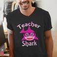 Teacher Shark Female Teacher Men's V-Neck T-Shirt, funny gift