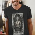 The Teacher Skeleton Tarot Card Men's V-Neck T-Shirt, funny gift The Teacher Skeleton Tarot Card Men's V-Neck T-Shirt, funny gift