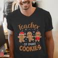 Teacher Of Smart Cookies Gingerbread Christmas Teacher Cute Men Women Kids Men's V-Neck T-Shirt, funny gift