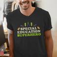 Teacher Superhero Student Educator Special Education Men's V-Neck T-Shirt, funny gift Teacher Superhero Student Educator Special Education Men's V-Neck T-Shirt, funny gift
