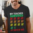 My Teacher Survived 67 Days Of Me School Kids Costume Men's V-Neck T-Shirt, funny gift