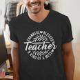 Teacher Thankful Blessed & Kind Of A Mess Hearts Cute Men's V-Neck T-Shirt, funny gift Teacher Thankful Blessed & Kind Of A Mess Hearts Cute Men's V-Neck T-Shirt, funny gift