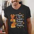 Teacher Thanksgiving I Teach The Cutest Turkeys In The Patch Men's V-Neck T-Shirt, funny gift Teacher Thanksgiving I Teach The Cutest Turkeys In The Patch Men's V-Neck T-Shirt, funny gift