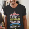 Teacher Tiny Human Tamer This My Circus These Are My Monkeys Men's V-Neck T-Shirt, funny gift