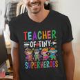 Teacher Of Tiny Superheroes Men's V-Neck T-Shirt, funny gift Teacher Of Tiny Superheroes Men's V-Neck T-Shirt, funny gift