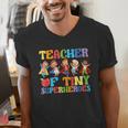 Teacher Of Tiny Superheroes Teach 100th Day Of School Men's V-Neck T-Shirt, funny gift Teacher Of Tiny Superheroes Teach 100th Day Of School Men's V-Neck T-Shirt, funny gift