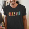 Teacher Word In Sign Language Awareness ASL Back To School Men's V-Neck T-Shirt, funny gift Teacher Word In Sign Language Awareness ASL Back To School Men's V-Neck T-Shirt, funny gift