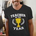 Teacher Of The Year For Men Women Men's V-Neck T-Shirt, funny gift Teacher Of The Year For Men Women Men's V-Neck T-Shirt, funny gift
