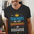 Teachers Are JUST Superheroes Fun School Men's V-Neck T-Shirt, funny gift Teachers Are JUST Superheroes Fun School Men's V-Neck T-Shirt, funny gift