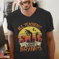 All Teachers Love Brains Shirt Halloween Teachers Men's V-Neck T-Shirt, funny gift All Teachers Love Brains Shirt Halloween Teachers Men's V-Neck T-Shirt, funny gift