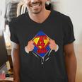 Teachers Are Superheroes 4th Grade Super Teacher Staff Men Women Men's V-Neck T-Shirt, Super Teacher Shirts, 4th Grade Teacher Shirts, funny gift