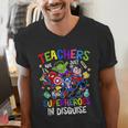 Teachers Are Superheroes Back To School Men's V-Neck T-Shirt, funny gift