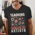 Teaching Future Artists For Art Teachers And Lovers For Men Women Girls Kids Men's V-Neck T-Shirt, funny gift