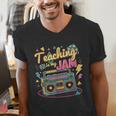 Teaching Is My Jam Groovy Retro Teacher Back To School Men's V-Neck T-Shirt, Groovy Teacher Shirts, funny gift Teaching Is My Jam Groovy Retro Teacher Back To School Men's V-Neck T-Shirt, Groovy Teacher Shirts, funny gift