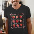 Teaching Is My Jam Strawberry Kinder Team Teacher Men's V-Neck T-Shirt, funny gift Teaching Is My Jam Strawberry Kinder Team Teacher Men's V-Neck T-Shirt, funny gift
