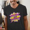 Teaching Is My Superpower Retro Comic Super Teacher Men's V-Neck T-Shirt, Super Teacher Shirts, funny gift Teaching Is My Superpower Retro Comic Super Teacher Men's V-Neck T-Shirt, Super Teacher Shirts, funny gift