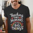 Teaching Tiny Humans Big Things I Teacher Men's V-Neck T-Shirt, funny gift Teaching Tiny Humans Big Things I Teacher Men's V-Neck T-Shirt, funny gift