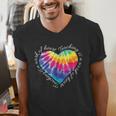 Teaching Is a Work Of Heart Tie Dye Hippie For Teacher For Men Women Girls Kids Men's V-Neck T-Shirt, funny gift